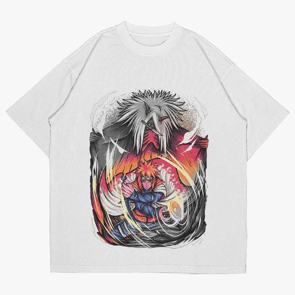 

Летняя футболка японского аниме Наруто Минато для мужчин и женщин Harajuku, уличная одежда большого размера в стиле ретро с короткими рукавами, свободная повседневная одежда для фитнеса Y2k