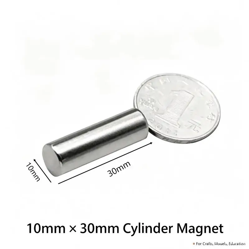 10x30mm Round Strong Magnet, Powerful Neodymium Magnet for Fridge, DIY, Scientific  ,Education10*30