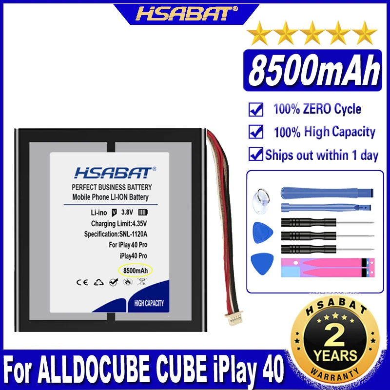 HSABAT iPlay 40 8500mAh Battery for ALLDOCUBE CUBE iPlay 40 iPlay40 T1020 / iPlay 40 Pro Batteries