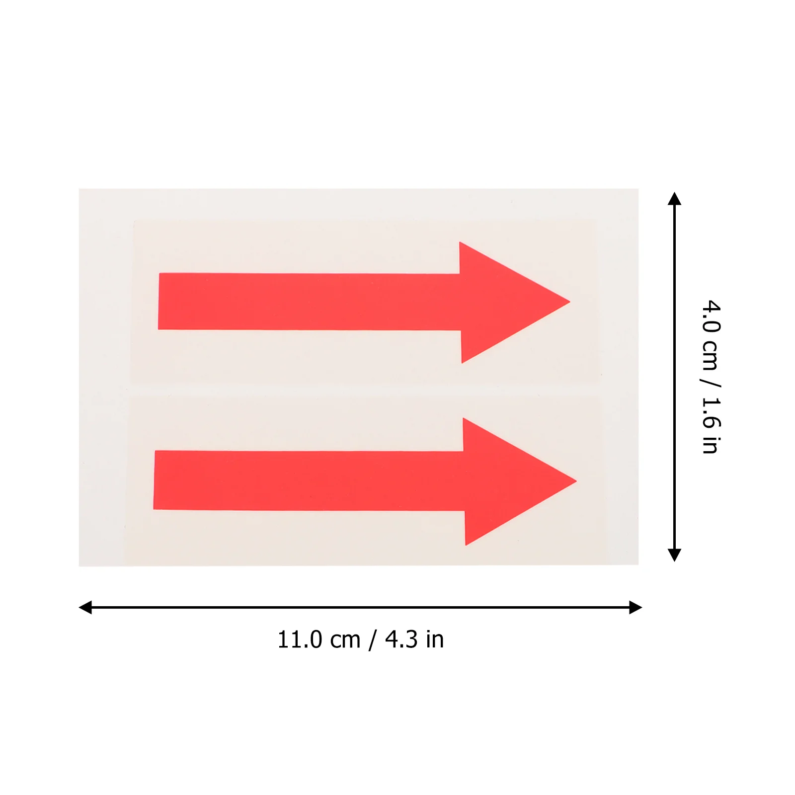2 stks Pijl Waarschuwing Sticker Aangeeft Richting Veiligheidssticker Duurzame Apparatuur Indicator Teken Verkeersveiligheid Marker