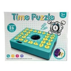 Children Time Board Puzzle Toy Shape Matching Popup Tray Toy Set with Timer Children Shape Cognitive Education Palything