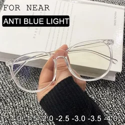 Transparent Glasses Women Men Retro Anti Blue Light Computer Eye Glasses Girls Clear Eyeglasses Large Frame Optical Spectacles