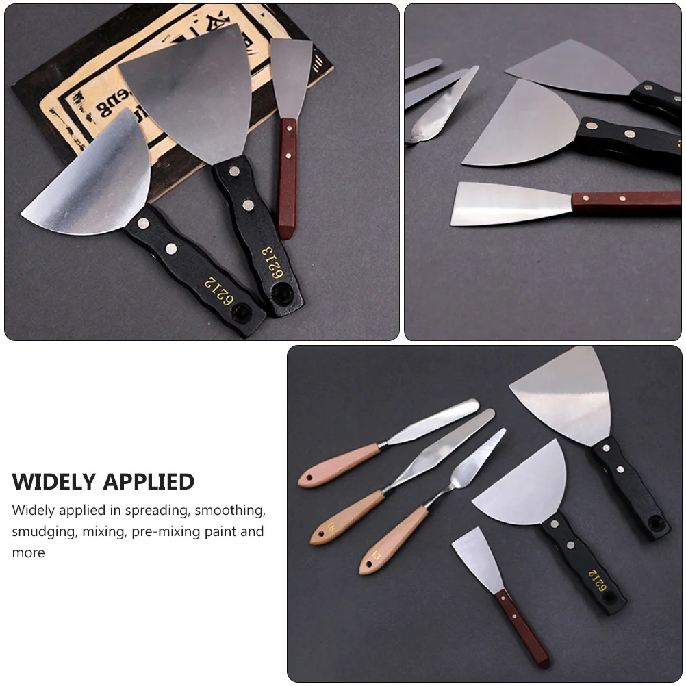 ไม้พายปาดสี 1 ชิ้น ด้ามจับเรียบ สำหรับงานเซรามิก เครื่องปั้นดินเผา ผ้า ผนัง อุปกรณ์ศิลปะ ไม้ปาดสี อุปกรณ์ศิลปะ