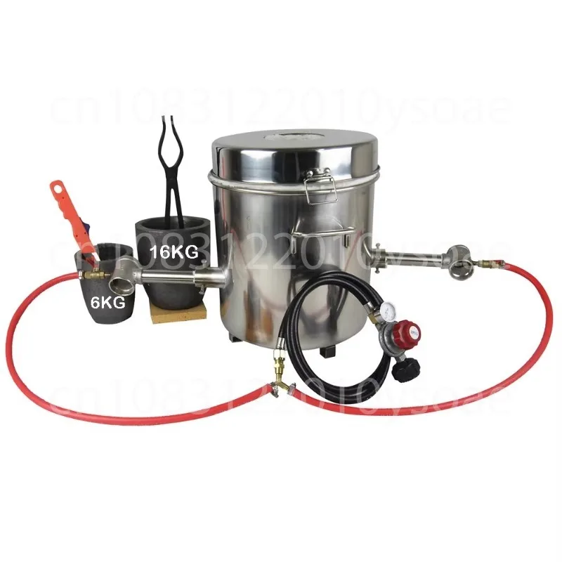 16KG Metal Melting Furnace 1450°C for Gold Silver Aluminum Jewelry Making Casting Tool