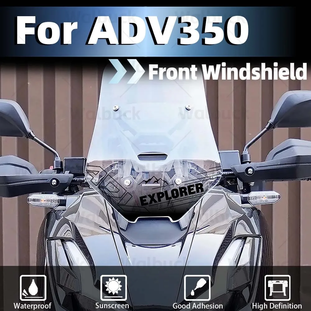 

Motorcycle Stickers Front Fairing Windshield Decal Scooter Decor tion Waterproof Transparent Decal For ADV350 adv 350 ADV-350
