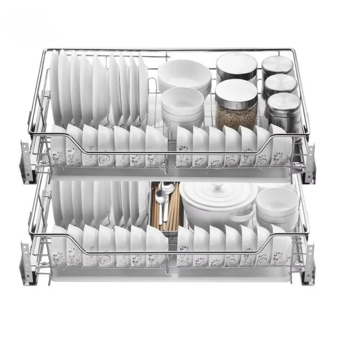Modern Stainless Steel  Cabinet Basket High-quality  Kitchen Stainless Steel Cabinet Steel Wire Basket