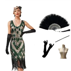 Vintage 1920s Party Flapper Dress V-Neck Flapper Costume Woman Tassel Dress Great Gatsby Dress Vestidos