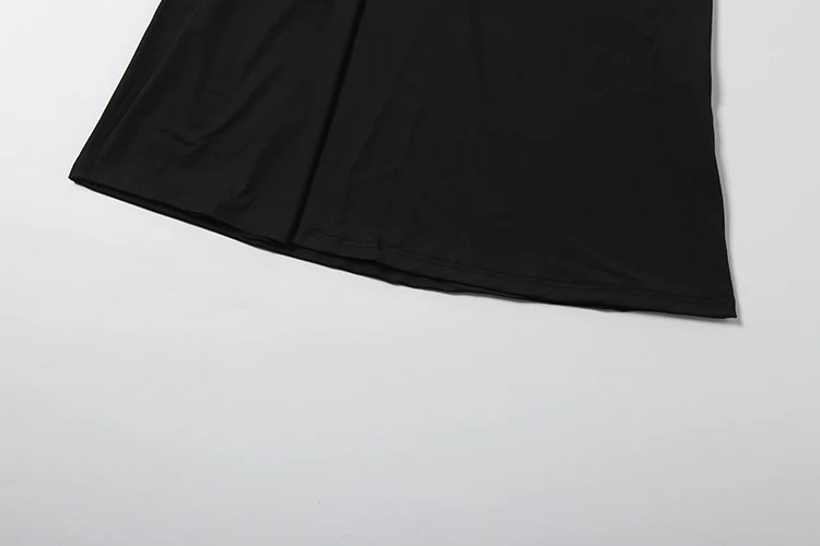 Weird Puss Elegantes Kleid mit Raffungen für Damen, Herbst-Trend, O-Ausschnitt, lange Ärmel, tailliert, figurbetont, Stretch, lässiger Alltagsstil, langes Bodycon-Kleid – Detail 9