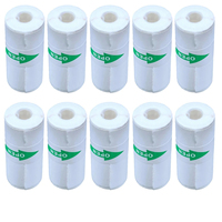 10 Rolls Printable Paper Rolls Mini Printer Paper Thermal Label 57 X 25mm White Printable Heat Sensitive Thermal Paper Rolls