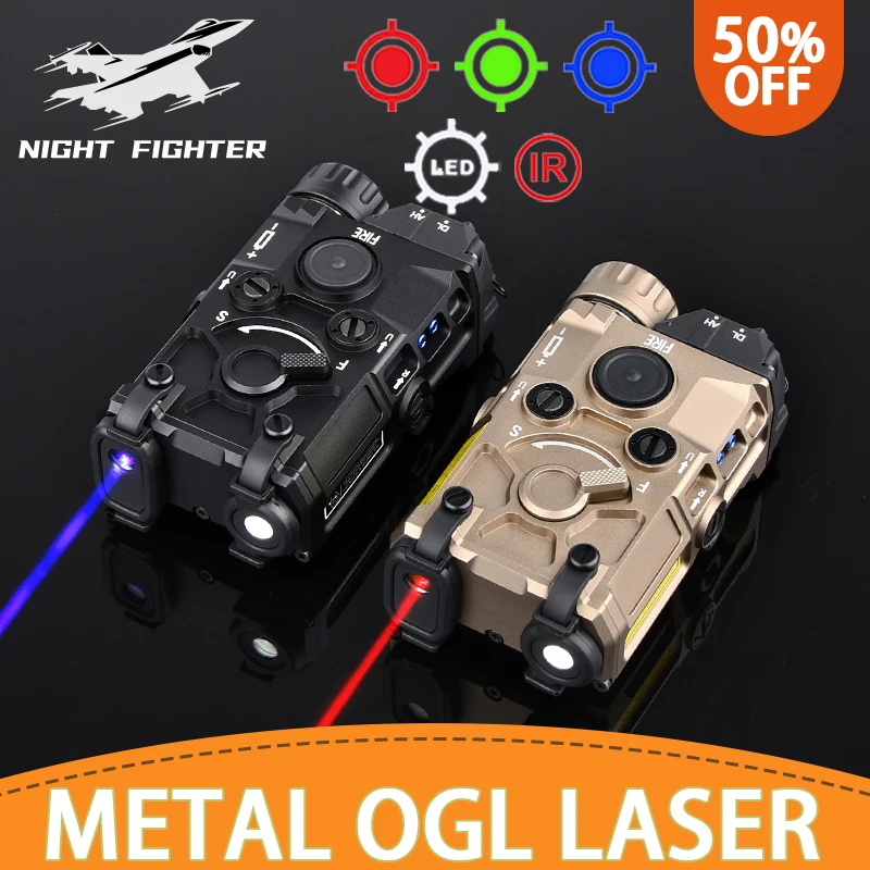 Tactical EOTEC OGL Red Green IR Sight Strobe Flashlight Airsoft Infrared IR ogl Hunting Aiming Weapon Laser Fit 20mm Rail Weapon