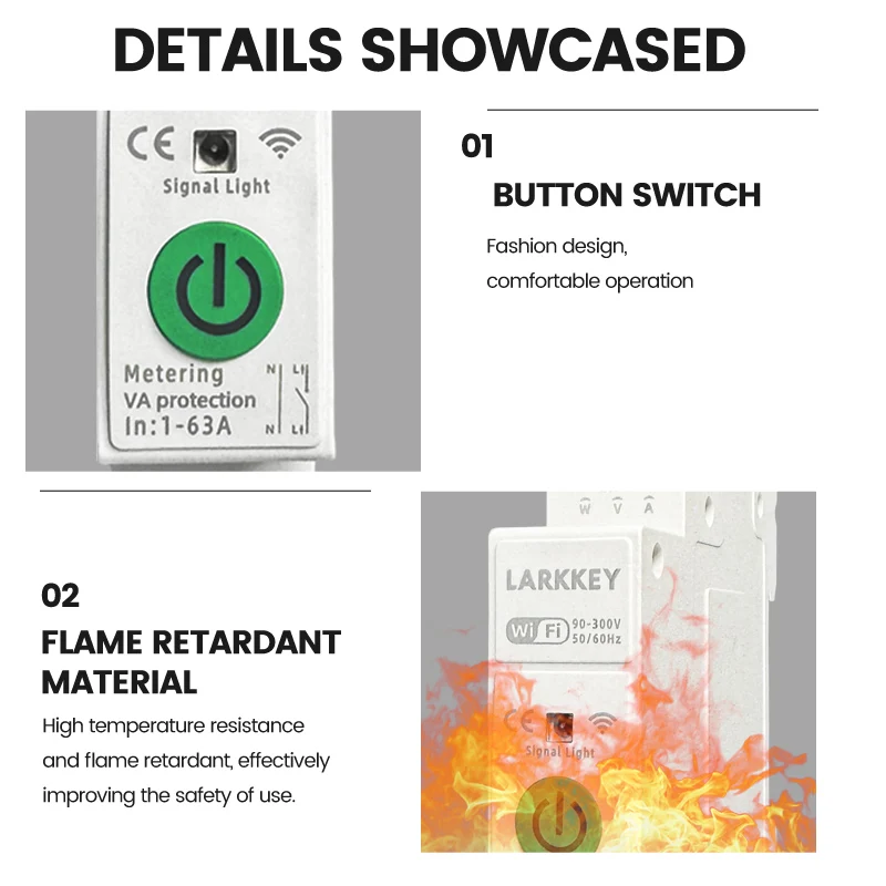 Tuya WiFi Smart Circuit Breaker MCB 1P+N 63A Power Metering over Voltage Current Protection Voice Remote Control Relay Switch