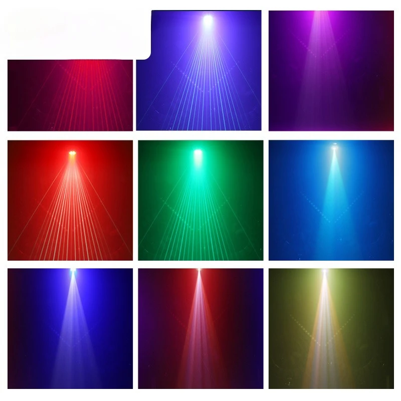 Recessed Twin Star LED Moving Head Light RGB Gobo Laser Rotating Strobe Atmosphere Lamp for KTV Bar Club Party
