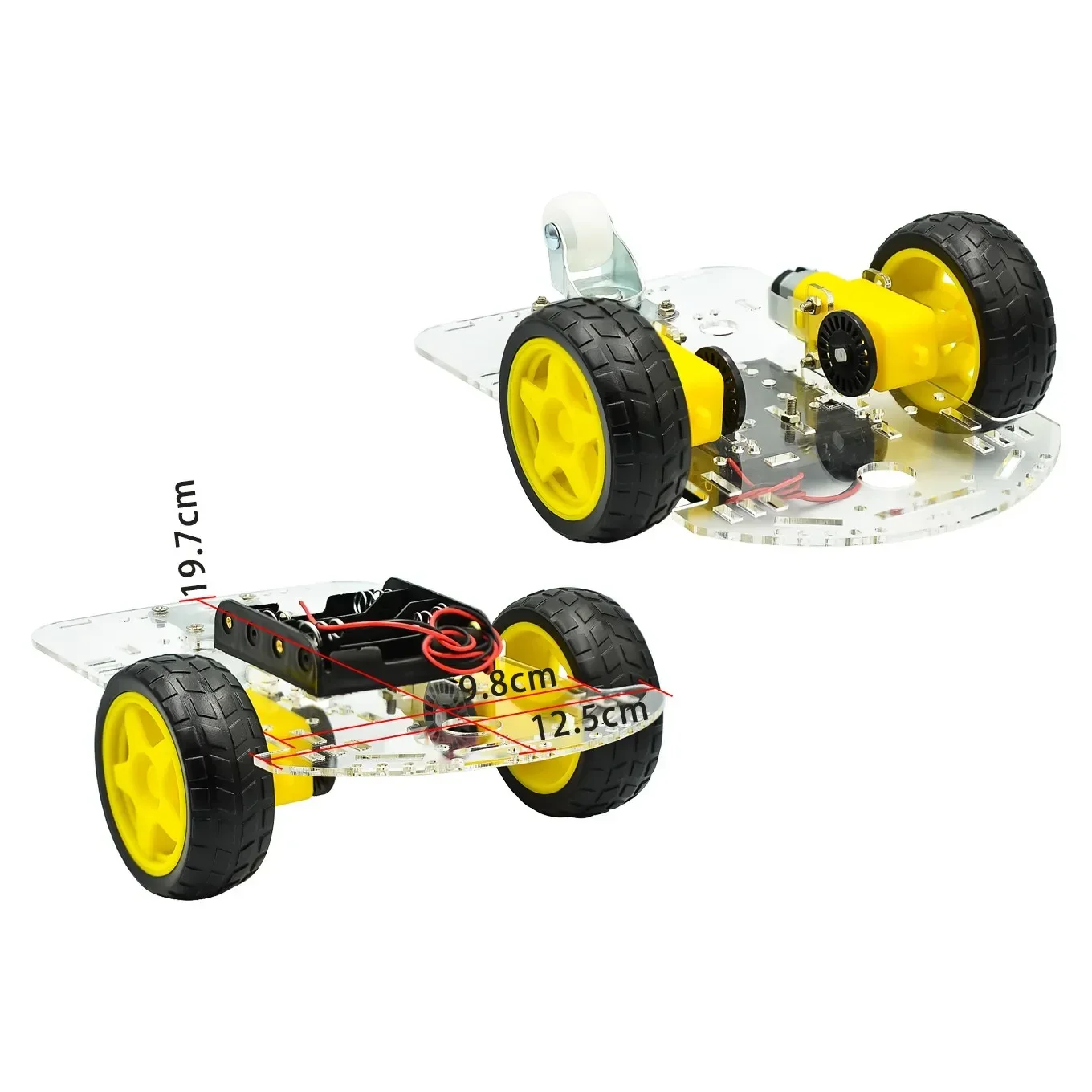 Vermijding-tracking Motor Smart Robot Auto Chassis Kit Snelheid Encoder Batterij Box 2WD Ultrasone module Voor Arduino UNO R3 kit