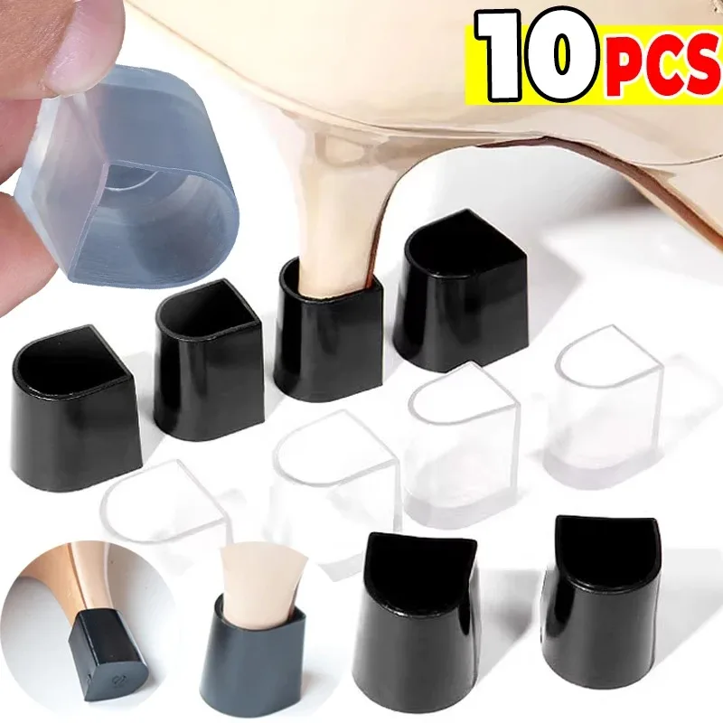10 Stück Silikon Stiletto-Absatzschoner Rutschfeste Absatzabdeckungen für Braut Hochzeit Party High Heels