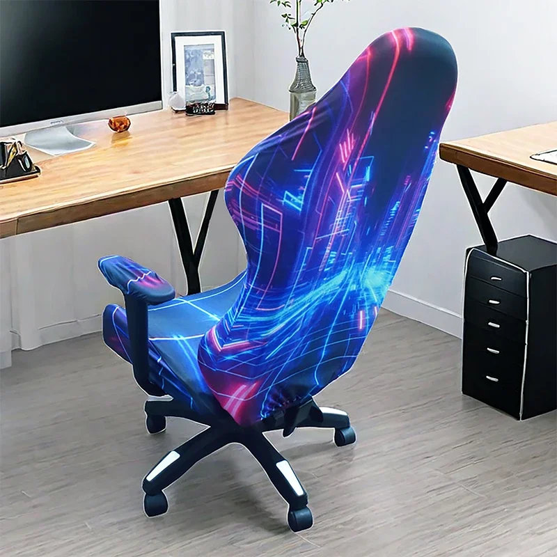 Gaming Chair Cover Punk Style Elastic Universal Computer Backrest Chair Cover Swivel Armchair Seat Protector