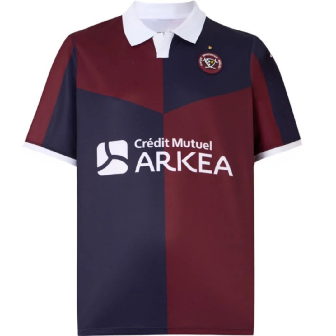 Camiseta de rugby Union Bordeaux Bègles 25-26, camiseta de local, deportes de primavera, secado rápido, camiseta para hombre, ropa para niños, camiseta Y2K para mujer