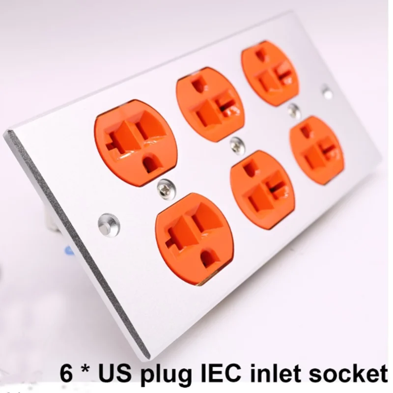 US plug YS06 Power Connector Hi-end DIY HIFI Brass 62% copper plating 24k gold 146 type 15 amp IEC inlet electrical plug socket