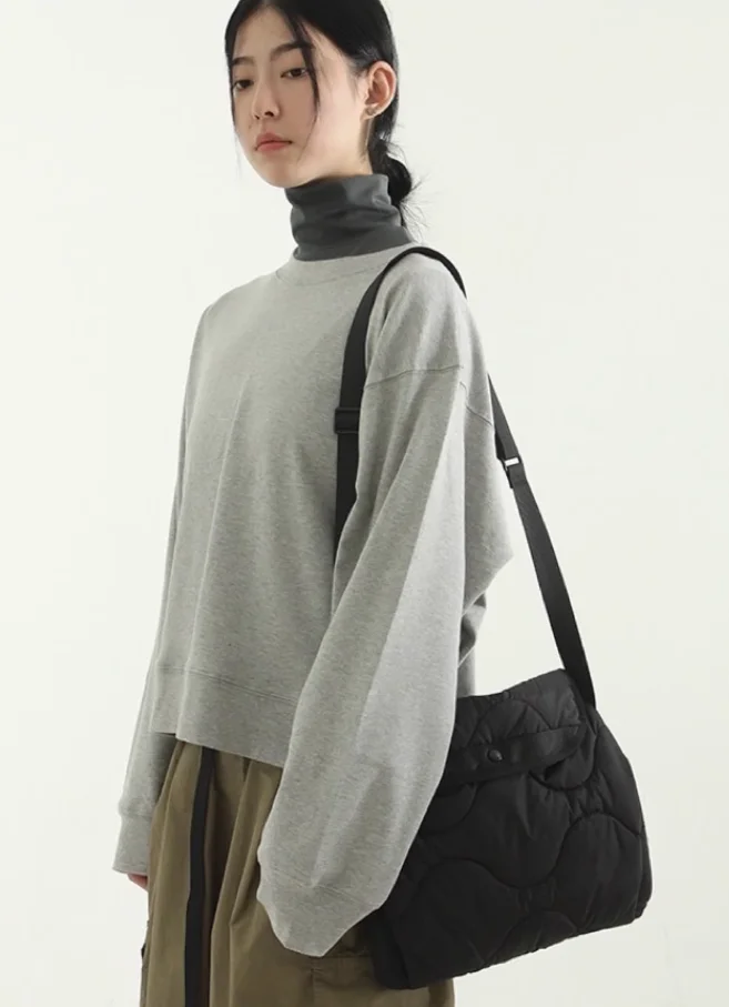 

23FW Стеганая сумка через плечо с большим ромбовидным узором, полиэстер, зимняя коллекция без бренда, модная женская сумка