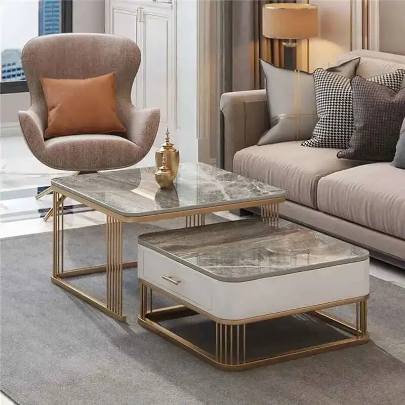 

Minimalist Square Nordic Storage Coffee Living Table Room Coffee Tables Marble Luxury Tavolino Da Salotto Home Furniture