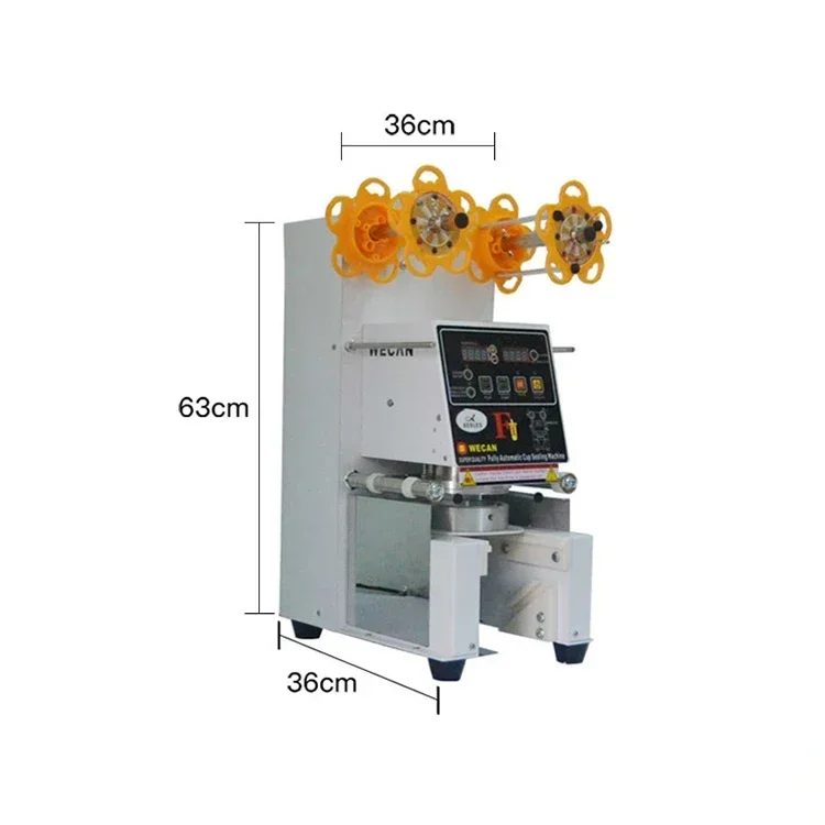 High Quality Full Automatic Beverage Water Bubble Tea Cup Sealer Plastic Cup Sealing Machine