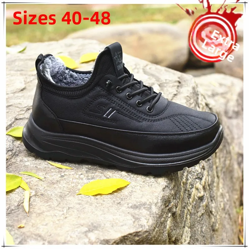 

Men's Cotton Slippers Fce Lined Thi Bot Soft Bot Walking oes Extra Large Size Winter Warm Dad oes round Toe