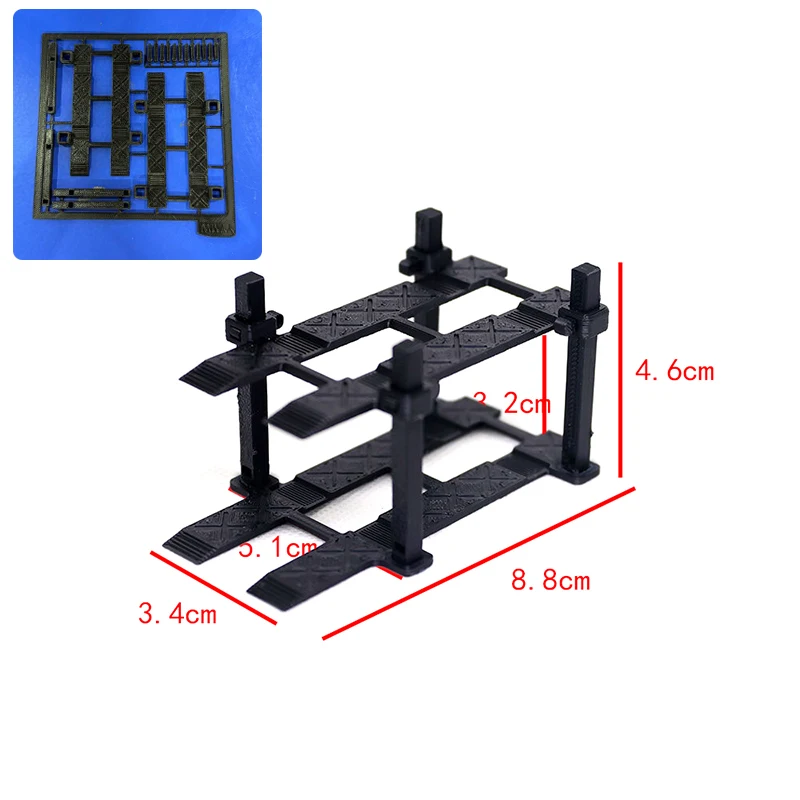 1Pc 1/64 Scale Resin Alloy Car Model Display Stand, Organizer Case