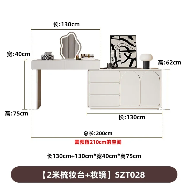 Угловой туалетный столик во французском кремовом стиле, шкаф для хранения, встроенная мебель для маленькой квартиры, спальни, туалетный столик из цельного дерева