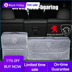 1PCS Foldable Car Trunk Storage Bag Auto Felt Cloth Storage Box Tools Accessories For PEUGEOT 206 207 208 307 308 2008 3008 4008