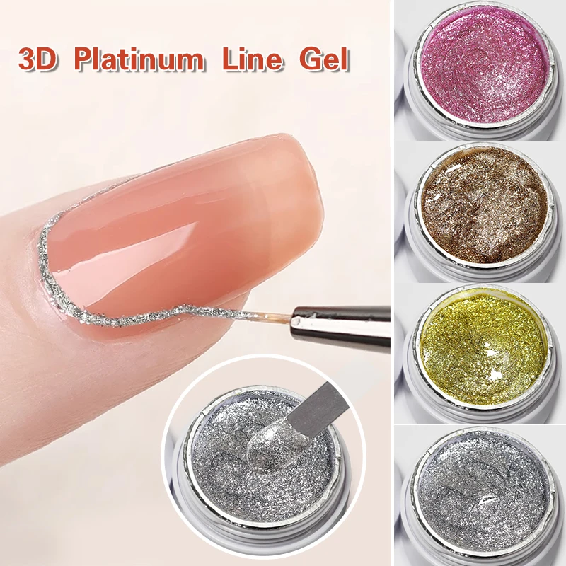 IBDGEL 8g Gel de Uñas 3D Platinum Line UV/LED, Gel Natural de Bajo Olor, Semipermanente, Removible con Acetona