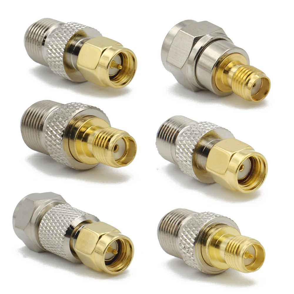 RF-F TV To SMA  Female Male Straight Connector F To RPSMA Quick Plug Adapter Coax For Antenna Wire Terminals High Quality