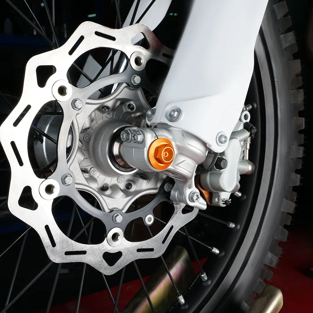 NICECNC KTM 125 250 300 350 400 450 500 EXC EXCF XC XCF SX SXF XCW TPI シックスデイズ 2016-2023 M20x1.5 フロントアクスルナットスクリューボルト
