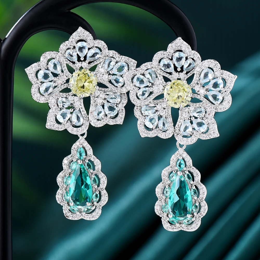 

Missvikki Trendy Celebrity Favorite Women Drop Dangle Earrings for Wedding Tassel Cubic Zirconia Earrings pendientes mujer mod