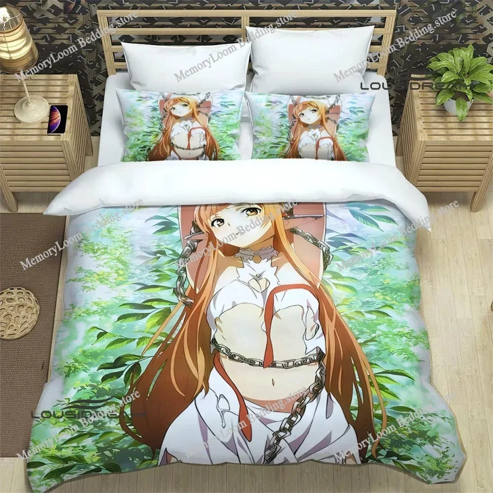 

3D Printed Anime Sword Art Online Bedding Set Boys Girls Twin Queen Size Duvet Cover Pillowcase Bed Kids Adult Home Textile