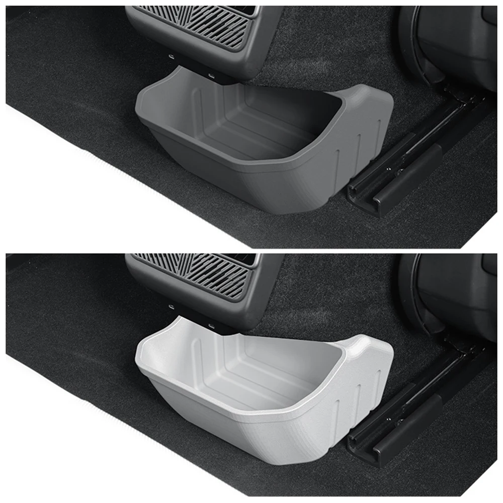 

Car Storage Bin Organizer Trash Can Decoration Accessories Rear Seat Storage Box Silicone for Tesla 2024 New Model 3+ Highland