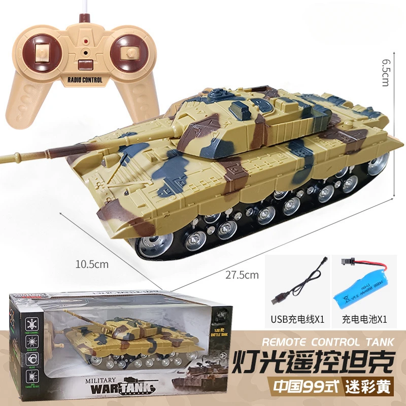 RC Excavator with LED Sound Effect Remote Control Tank Electronic Engineering Car USB Charge Military RC Car Kids Birthday Gift