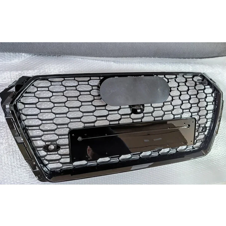 Customized Packaging For RS4 Style Front Sport Hex Mesh Honeycomb Hood Grill Gloss Black For  A4/S4 B9 2017-2019