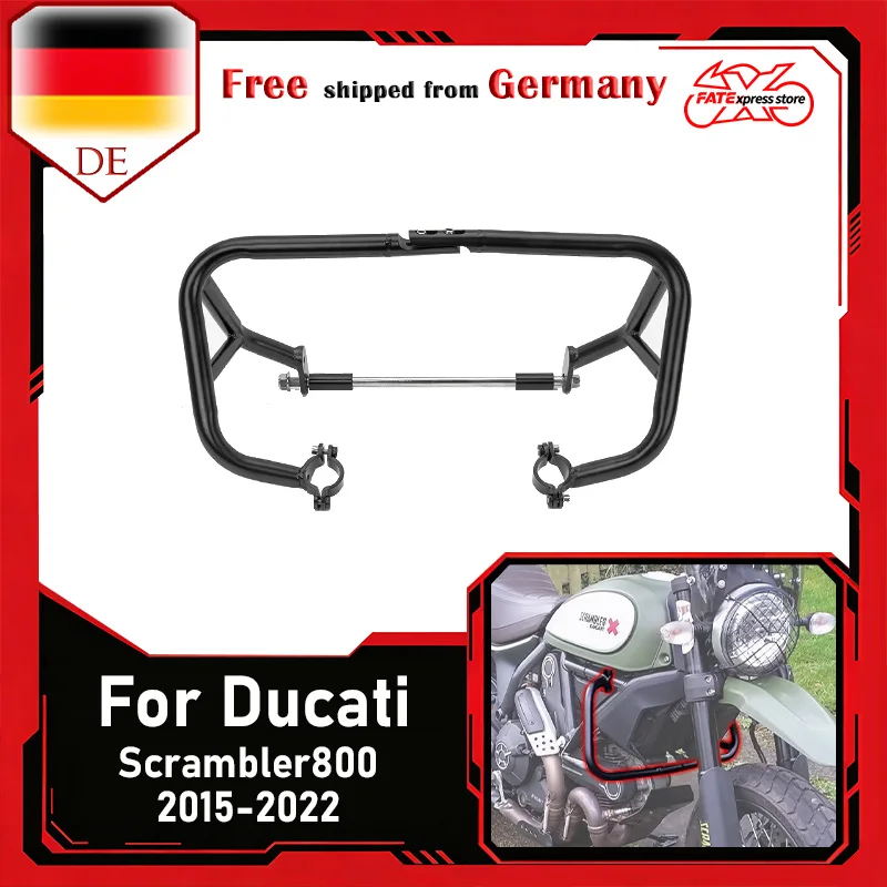 WOLFLINE Barra Paramotore per Ducati Scrambler 800 2015-2022, Sixty 2 Urban Enduro Classic Cafe Racer 2021 2020