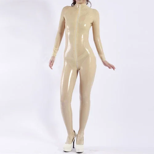 100%Latex Rubber Bodysuit Handsome Racing Suit Catsuit Size XS-XXL Comfortable party sexy fashion
