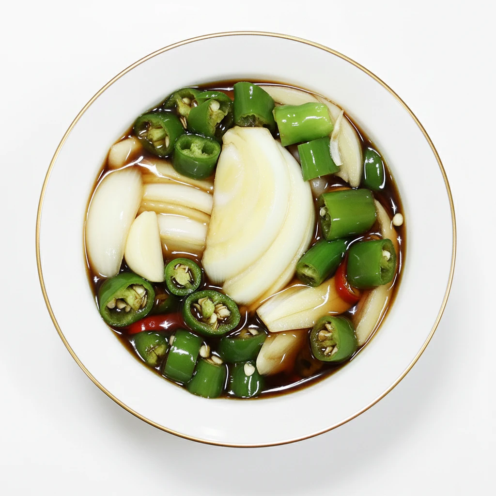 مخللات يوري الكورية المصنوعة يدويًا (بصل + فلفل شيونغيانغ الحار) 1 كجم