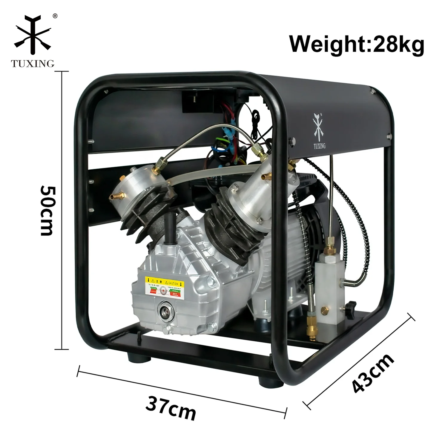 Double-cylinder Bleed Valve All-copper Motor 4500Psi 300Bar 30mpa Can Set Pressure  Air  Compressor