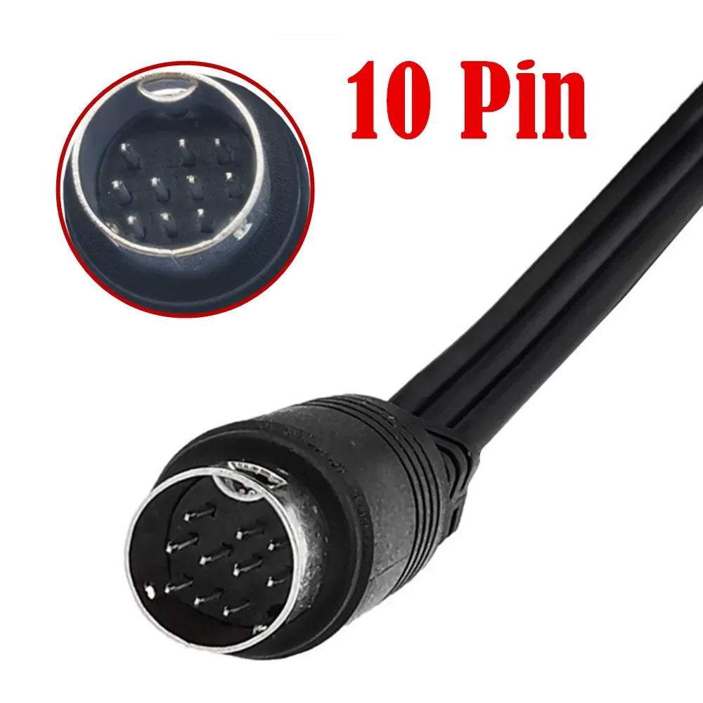 MIDI 10 Pin Audio และ Video DIN 10pin สาย 3RCA 3 RCA Composite ใช้งานร่วมกับ Audio Video Cable 1.8m 6FT