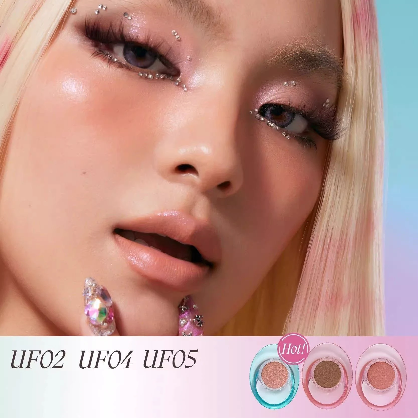 كريم Uhue Eye للشفاه والخد كريم أحمر الخدود متعدد الأغراض، رذاذ ناعم، كريم واحد متعدد الأغراض للفم، ملمع شفاه أحمر، ظلال عيون