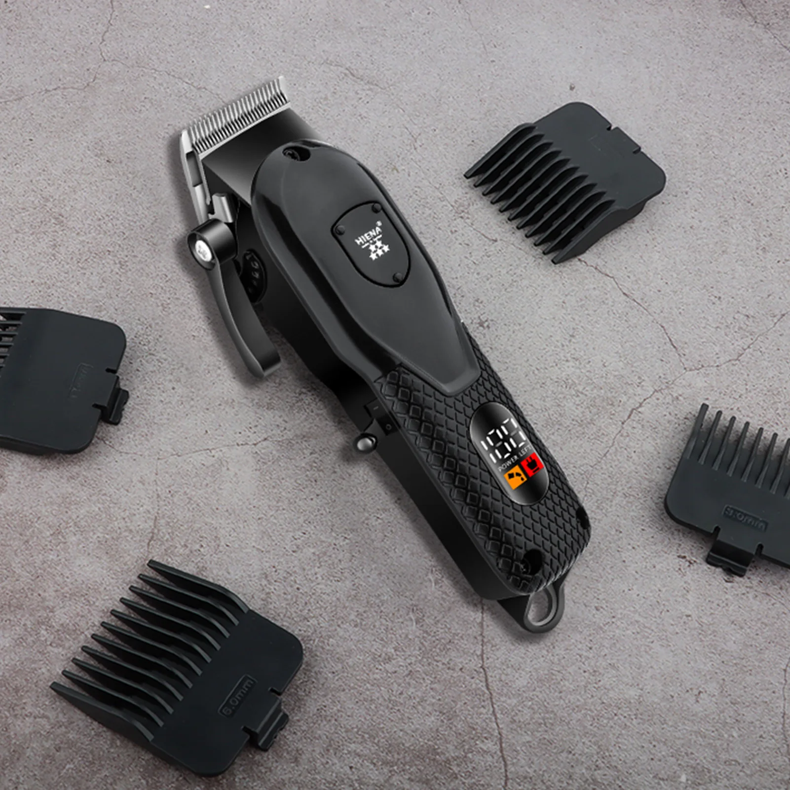 Hiena conjunto de máquina de cortar cabelo profissional universal máquina corte cabelo inteligente display led salão beleza cabeleireiro aparador conjunto