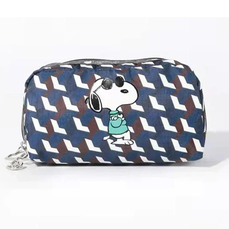 Lesportsacs Cartoon Makeup Bag Snoopy Peter Rabbit Marie Cat Mymelody 9*17*5cm Anime Handheld Change Mobile Phone Bag