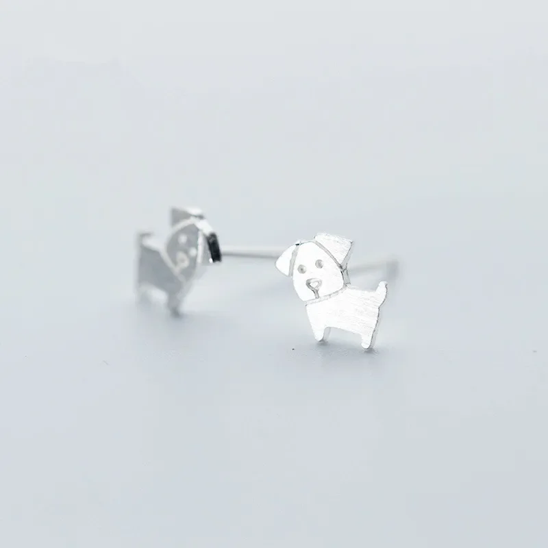 100% 925 Sterling Silver Pet Dog Stud Earrings for Women 2023 Birthday Christmas Gift Jewelry pendientes boucle d oreille