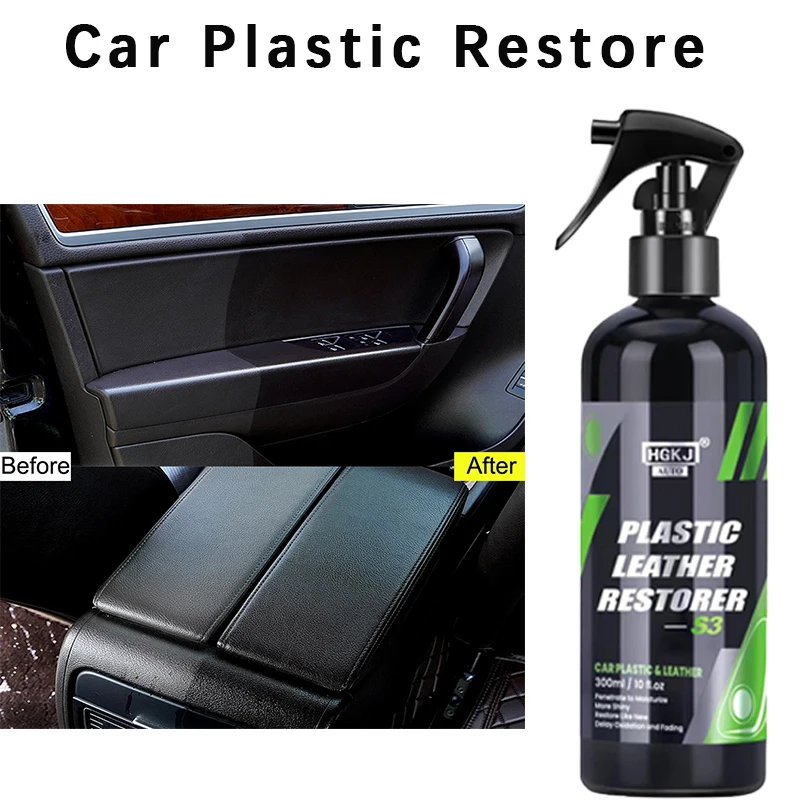 

Hgkj S3 Plastic Leather Rubber Restorer Car Seat Clean Plastic Restorer Leather Polish Wax Interior Plastic Renovator Car Care