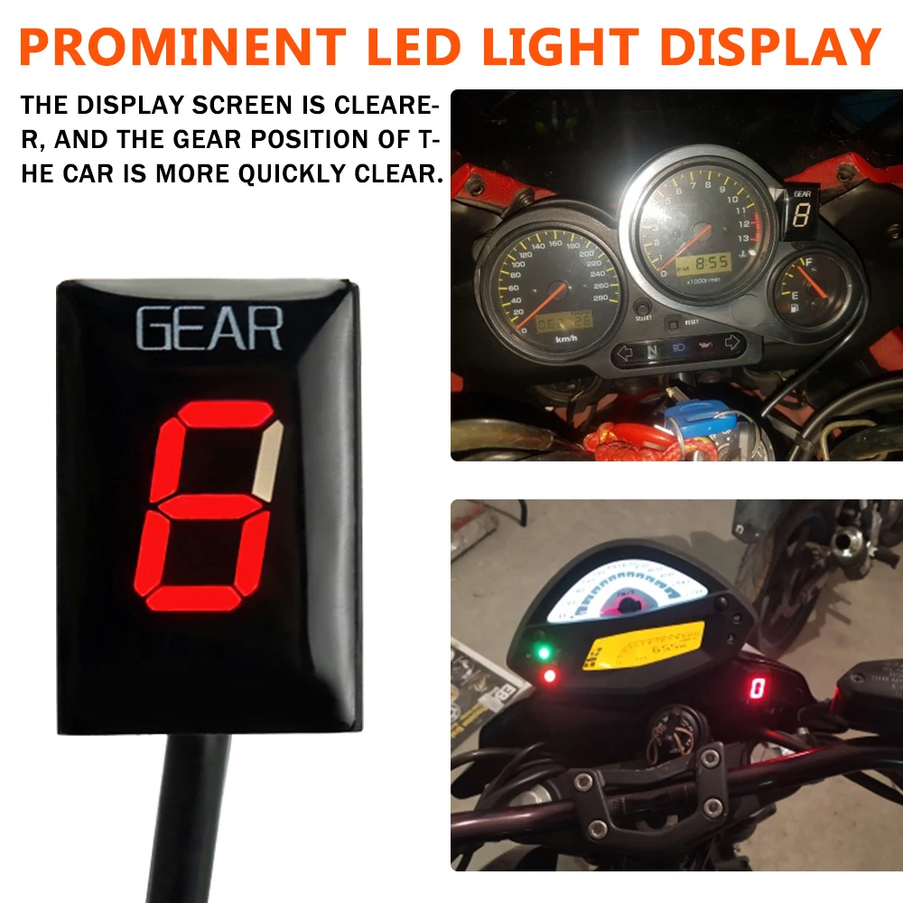 Motorcycle 1-6 Speed Gear Indicator Display For Yamaha Xj6 Xjr400 Xjr1300 Xjr 400 1300 TDM990 TDM 990 Display Meter Accessories