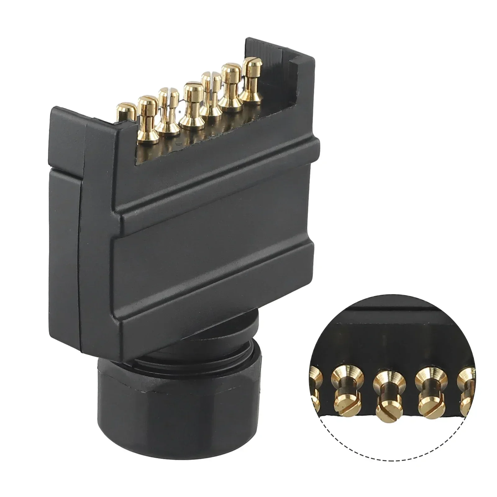 Flat Plug Male Connector For Indicators High Quality Flat Male Trailer Plug 7-Pin 75*62*19mm 2.95*2.44*0.75