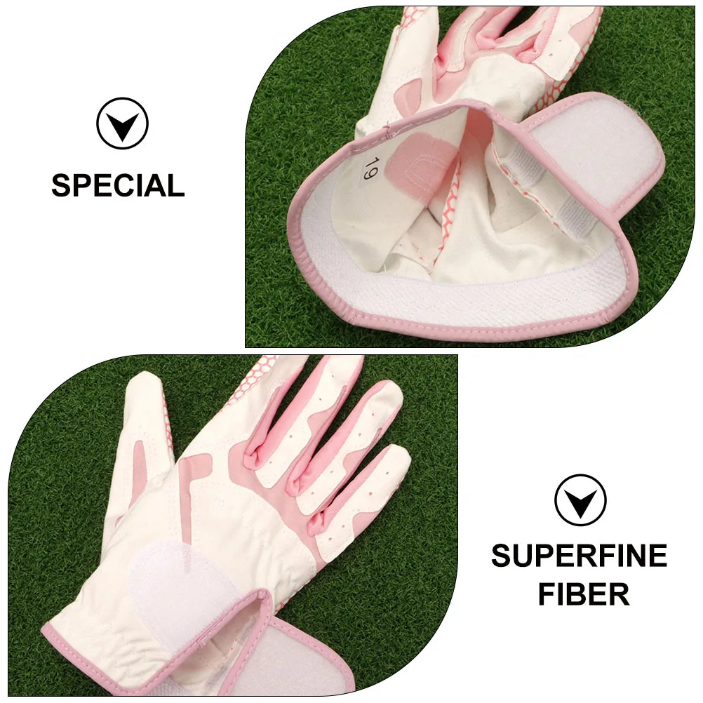 1 زوج امرأة لاعب الغولف قفازات تنفس العرق ماصة عدم الانزلاق جولف التدريب اليد حامي في الهواء الطلق استخدام الغولف قفاز
