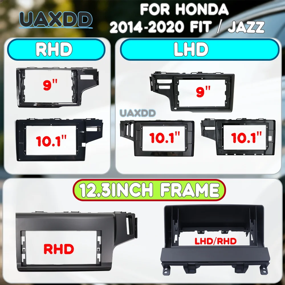 Automotive CD Android Radio Kit FOR HONDA Fit Jazz 2014‑2022 Center Navigation Multimedia Car Frame Fascia Dashboard Panel 2 Din
